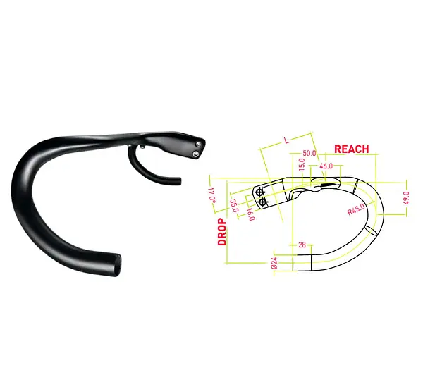 Manillar De Gravel Integrado En Carbono 355 Gr 380* 90 Mm